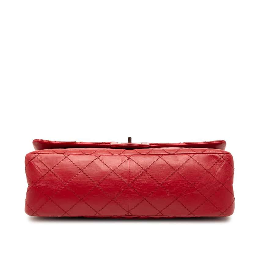 Chanel Quilted Aged Calfskin Reissue 2.55 Double Flap 226 Red Leather Good condition - Inside View