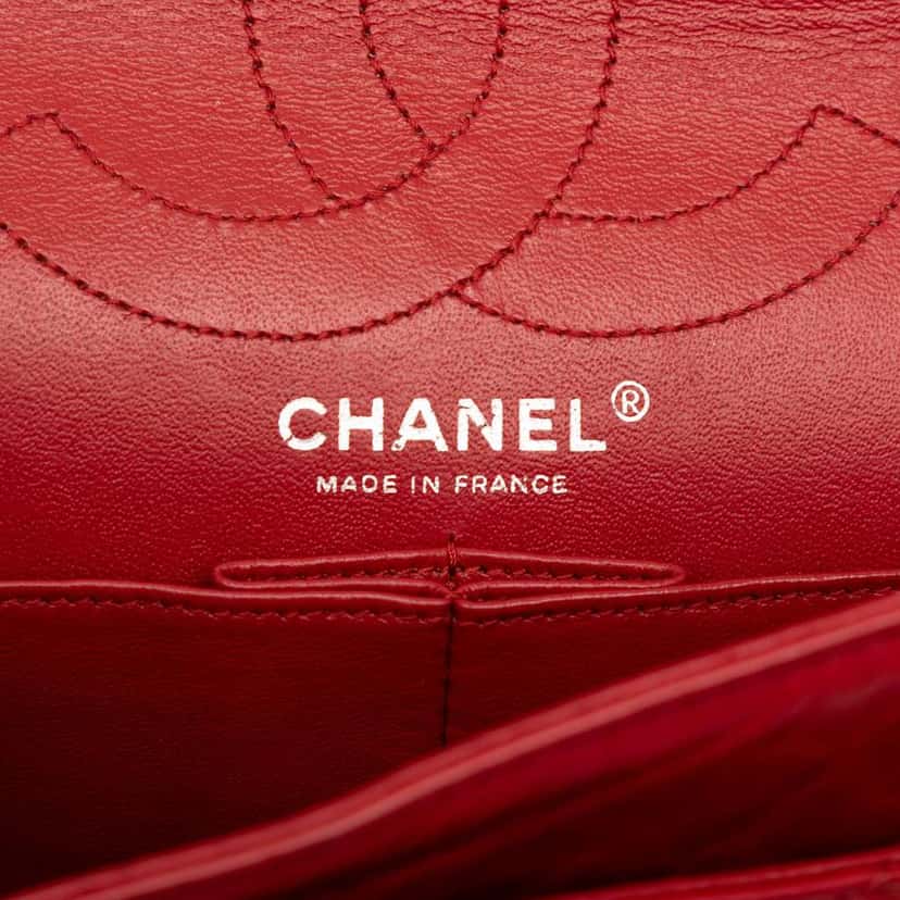 Chanel Quilted Aged Calfskin Reissue 2.55 Double Flap 226 Red Leather Good condition - Box View