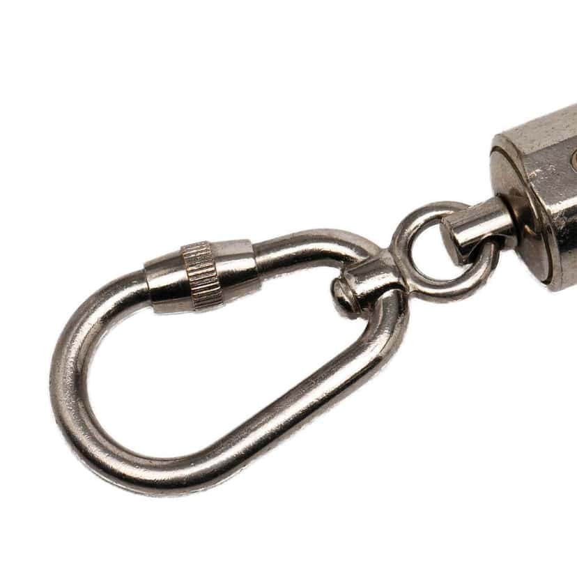 Gucci Silver Plated Carabiner Key Chain Silver Metal Very good condition - Inside View