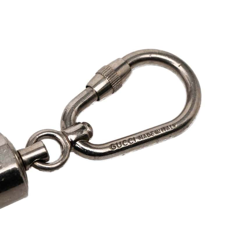 Gucci Silver Plated Carabiner Key Chain Silver Metal Very good condition - Model View