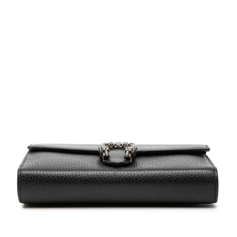 Gucci Leather Dionysus Wallet on Chain Black Leather Very good condition - Inside View