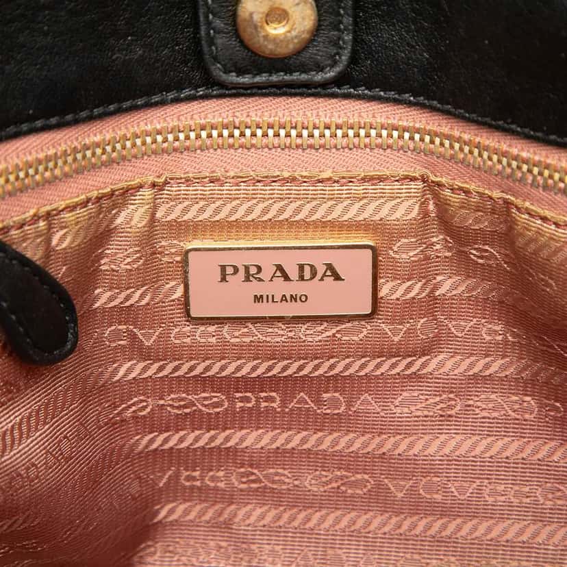 Prada Tessuto Fiocco Bow Tote Black Very good condition - Box View