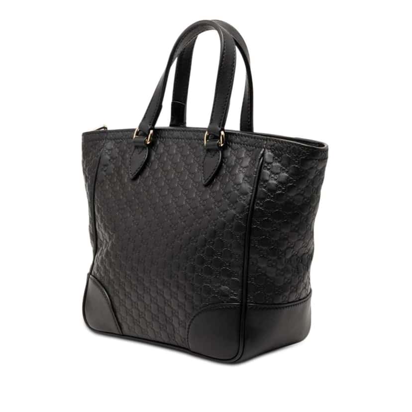 Gucci Small Microguccissima Bree Satchel Black Leather Very good condition - Back View