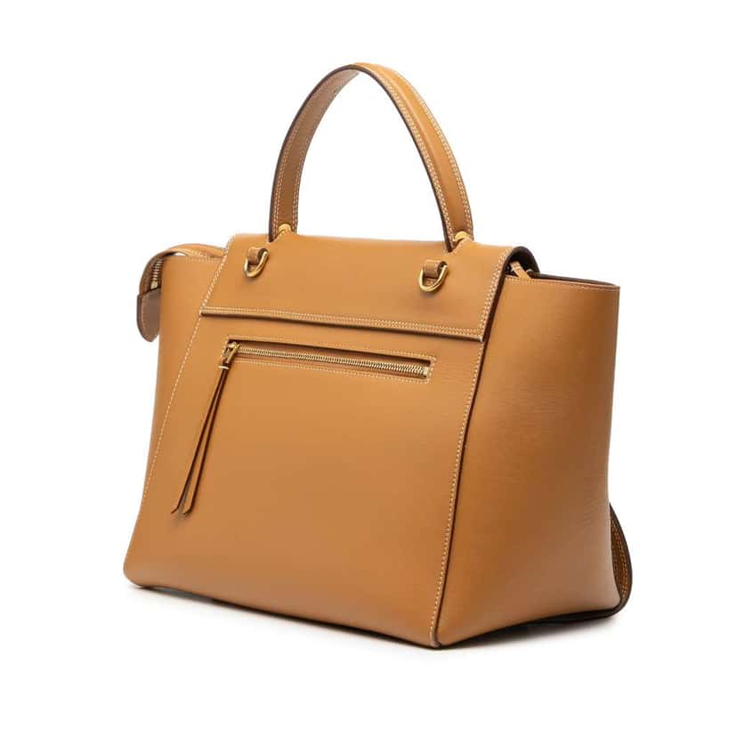 Celine Mini Smooth Calfskin Belt Bag Brown Leather Good condition - Back View