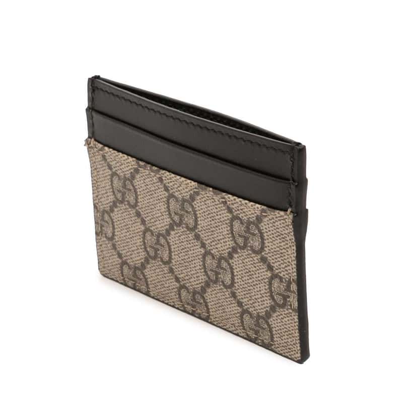 Gucci GG Supreme Card Holder Beige Very good condition - Back View