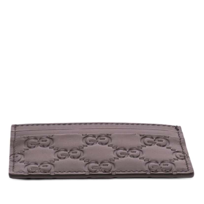 Gucci Guccissima Card Holder Black Leather Good condition - Inside View