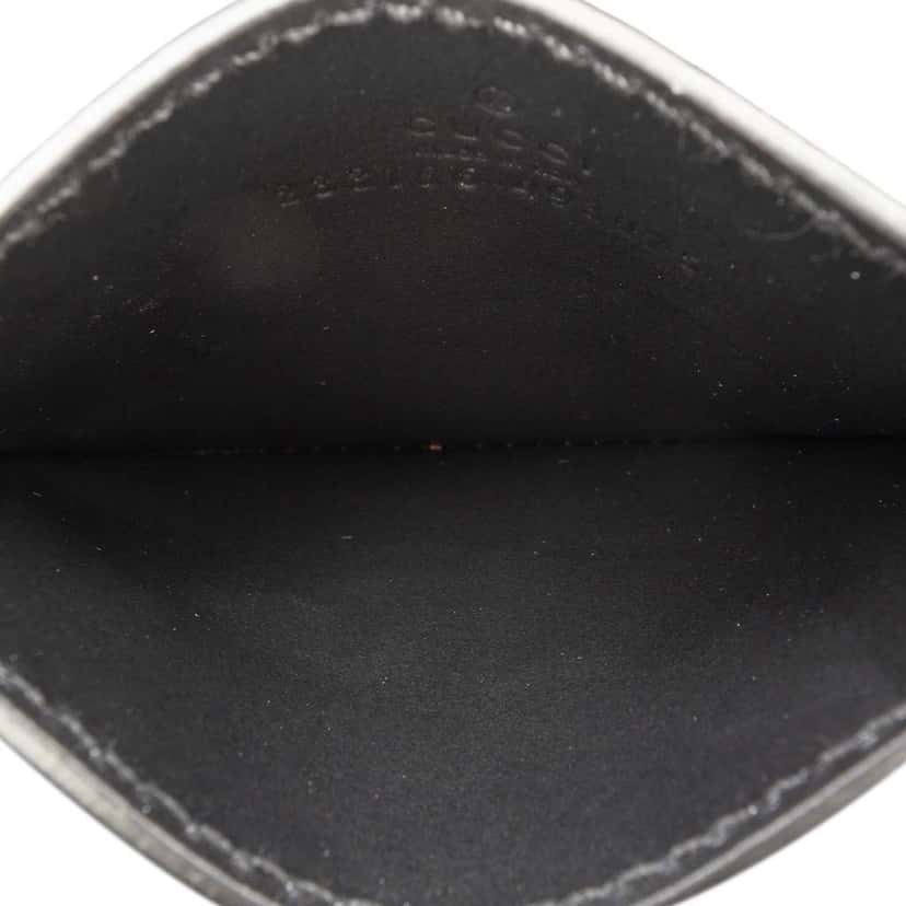 Gucci Guccissima Card Holder Black Leather Good condition - Model View