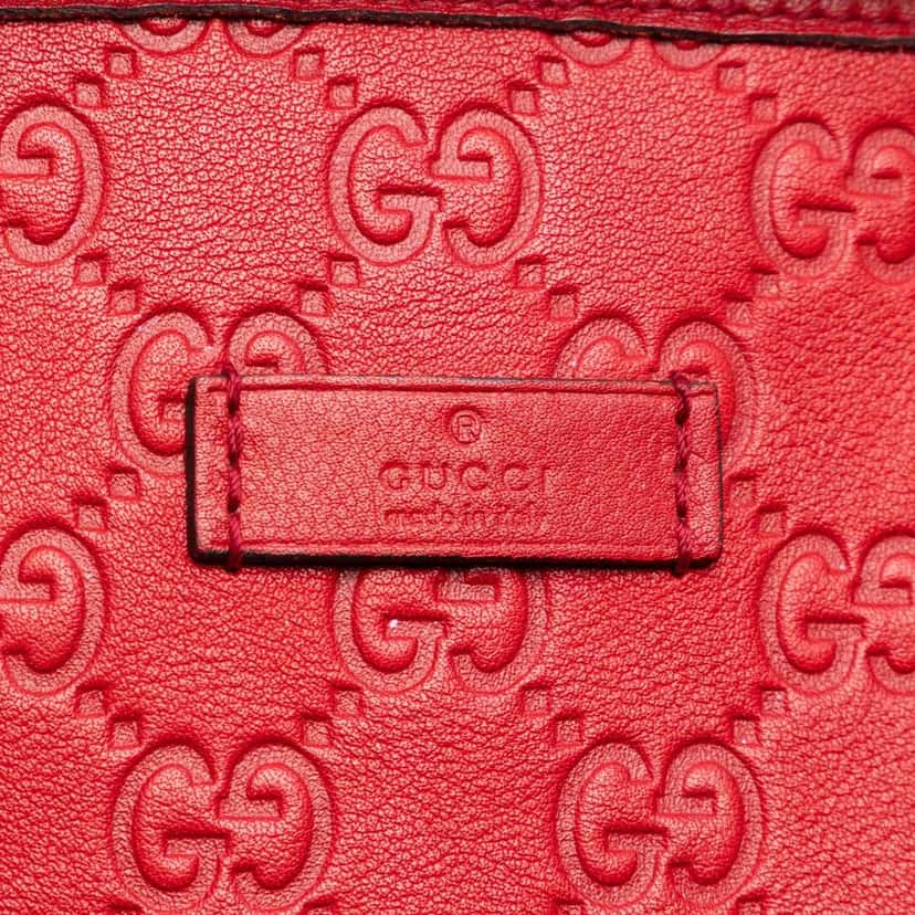 Gucci Medium Guccissima Joy Boston Bag Red Leather Good condition - Box View