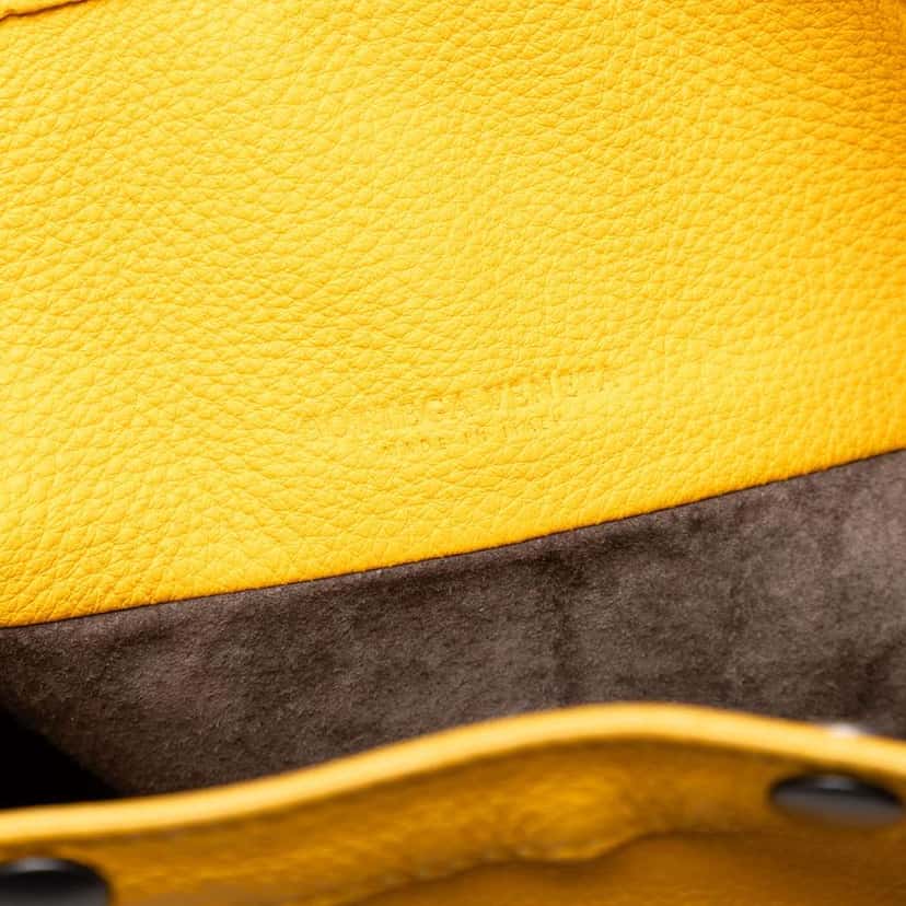 Bottega Veneta Intrecciato Trimmed Nappa Crossbody Yellow Leather Good condition - Box View