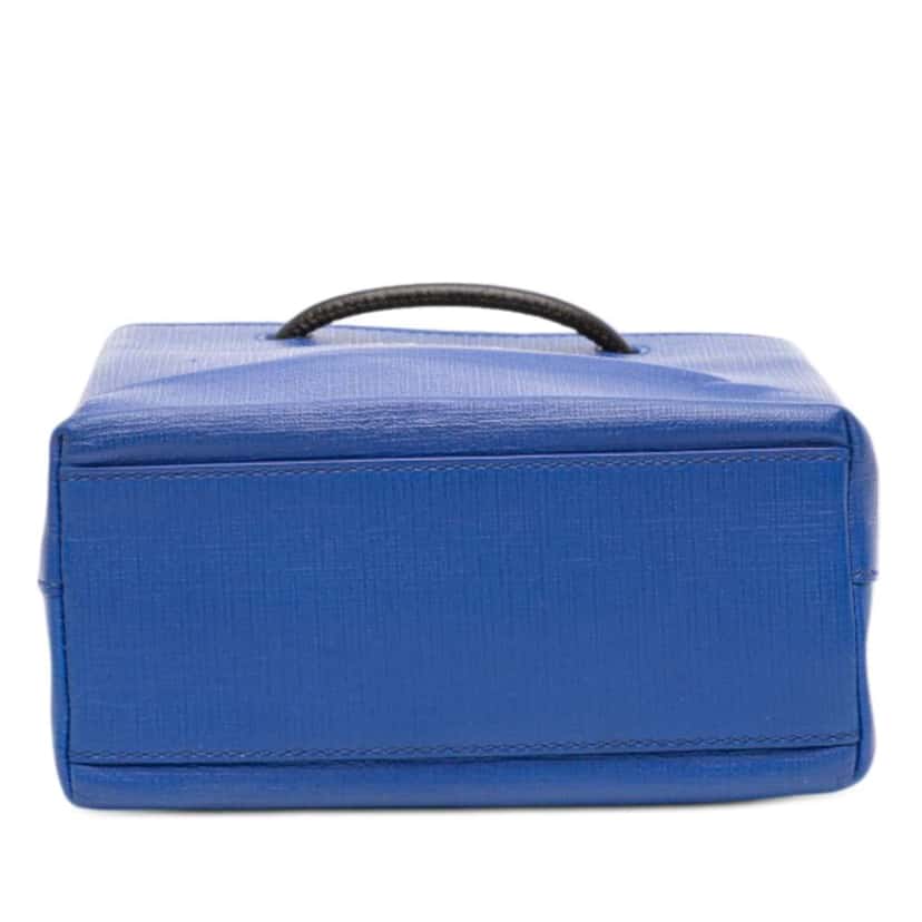 Balenciaga XXS Leather Logo Shopping Tote Blue Leather Good condition - Inside View