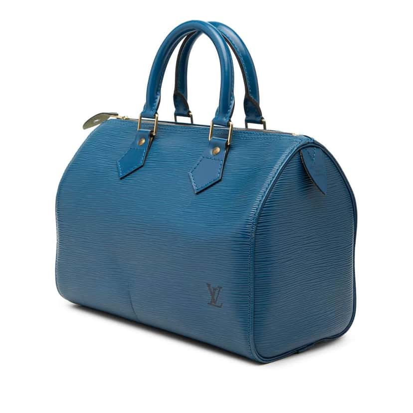 Louis Vuitton Epi Speedy 25 Blue Leather Fair condition - Back View