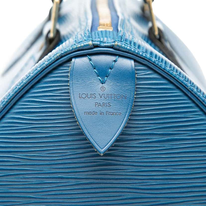 Louis Vuitton Epi Speedy 25 Blue Leather Fair condition - Box View