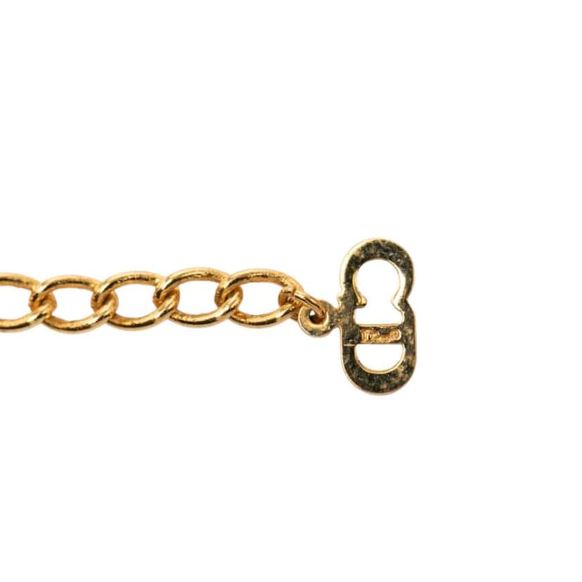 Dior Gold Plated Bag Pendant Necklace Gold Metal Good condition - Model View