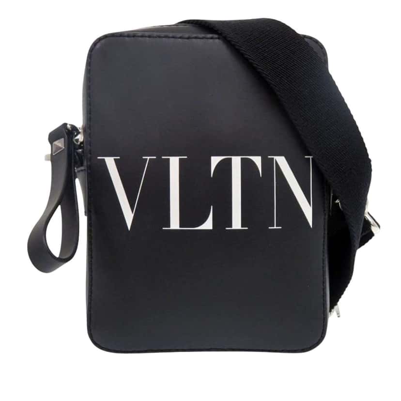 Valentino Small Leather VLTN Crossbody Black Leather Good condition - Front View