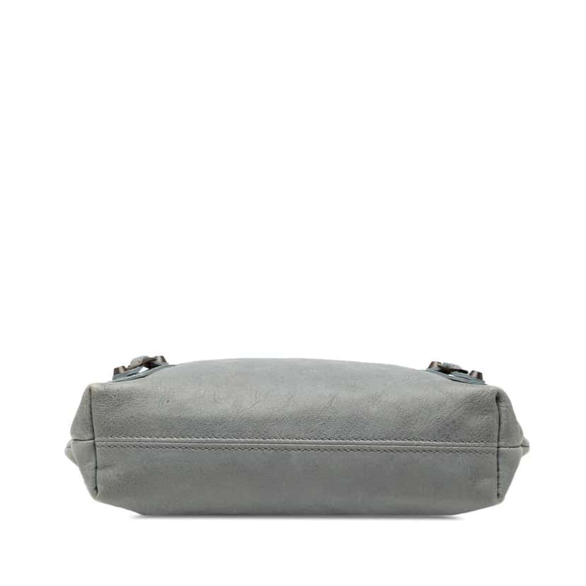Balenciaga Lambskin Motocross Classic Clutch Grey Leather Good condition - Inside View