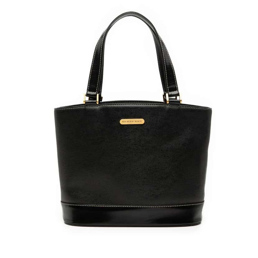Burberry Leather Tote Black Leather Good condition - Front View