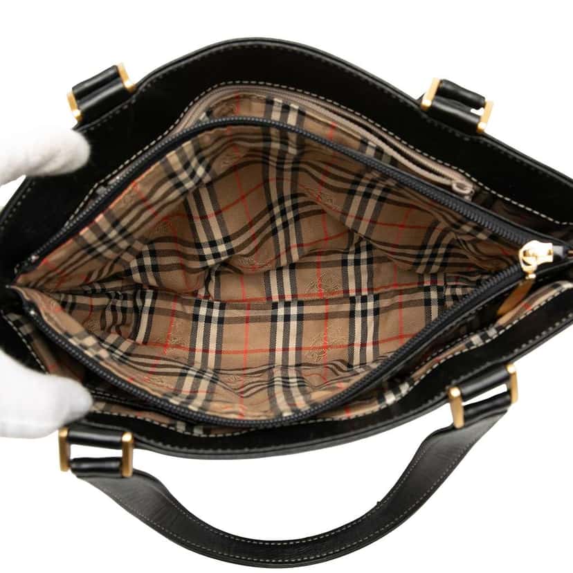 Burberry Leather Tote Black Leather Good condition - Model View