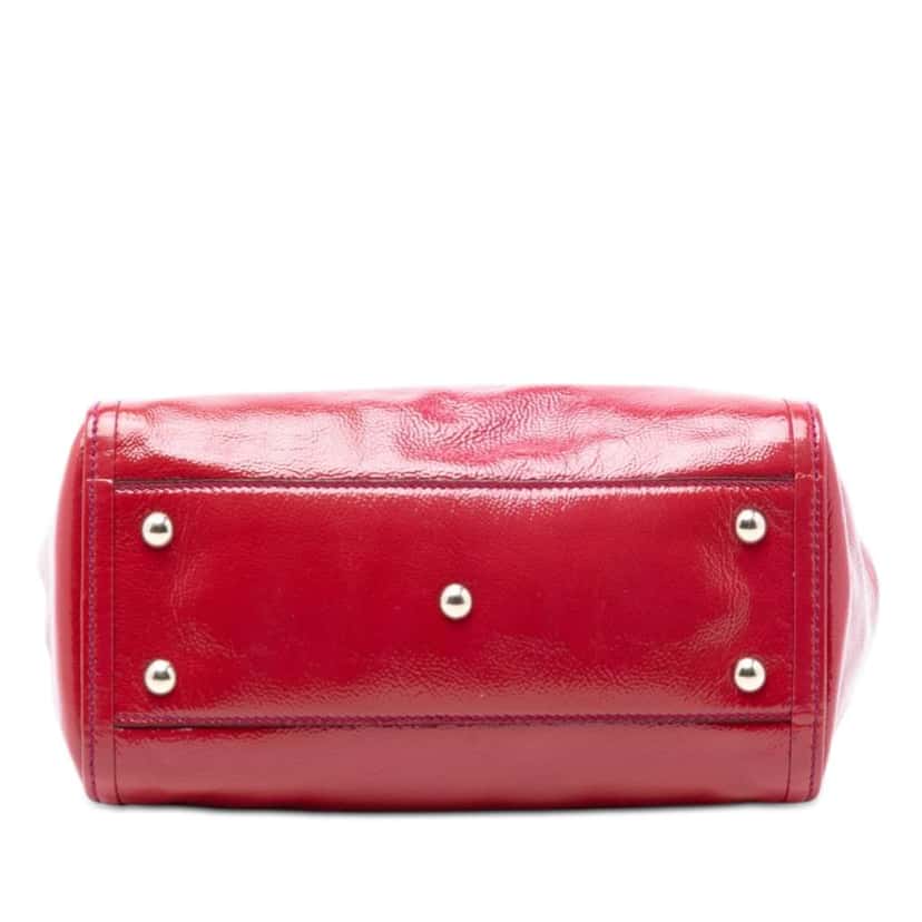 Gucci Small Patent Soho Satchel Red Leather Good condition - Inside View