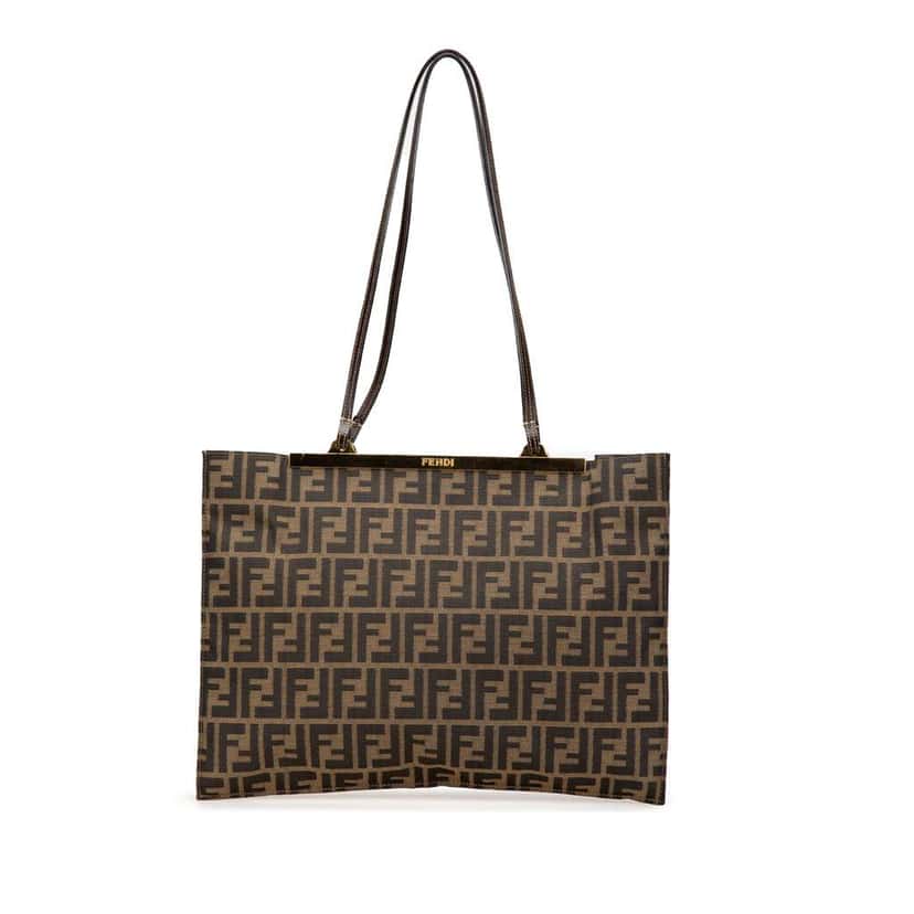 Fendi Zucca Canvas Tote Brown Canvas Good condition - Front View