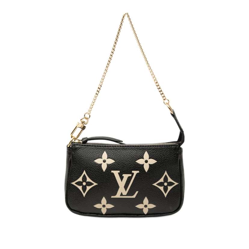 Louis Vuitton Bicolor Monogram Empreinte Mini Pochette Accessoires Black Leather Good condition - Front View
