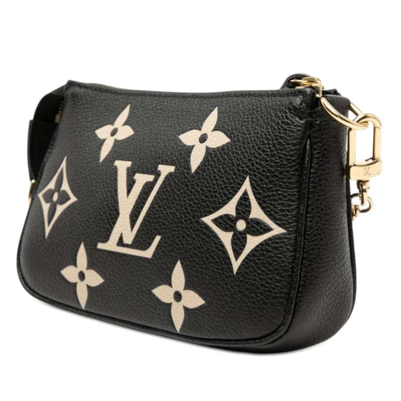 Louis Vuitton Bicolor Monogram Empreinte Mini Pochette Accessoires Black Leather Good condition - Back View