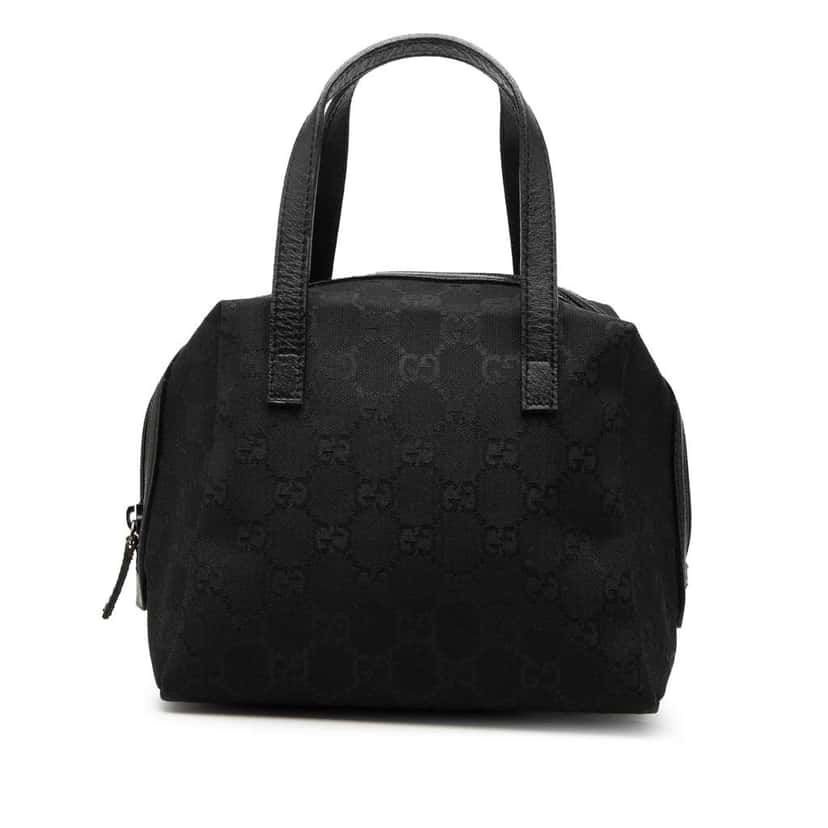 Gucci GG Canvas Handbag Black Canvas Good condition - Front View