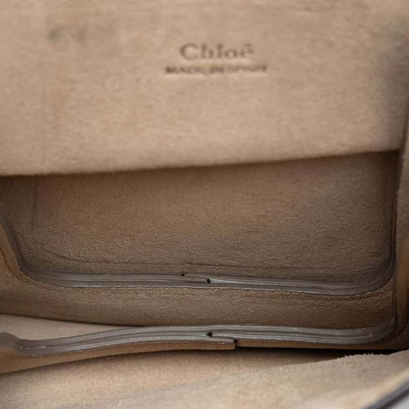 Chloé Mini Calfskin and Suede Faye Bracelet Bag Blue Leather Good condition - Model View