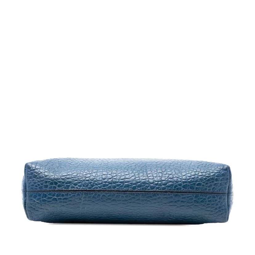 Burberry Grained Leather Chichester Crossbody Blue Leather Good condition - Inside View