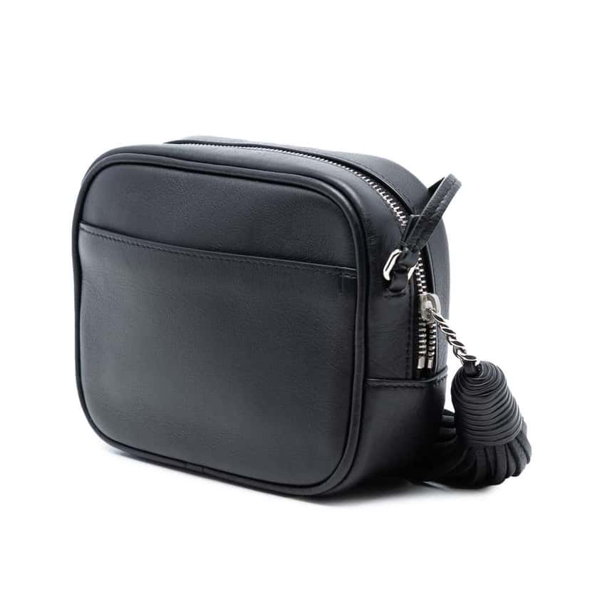 Saint Laurent Mini Embroidered Nappa Love Blogger Camera Bag Black Leather Good condition - Back View