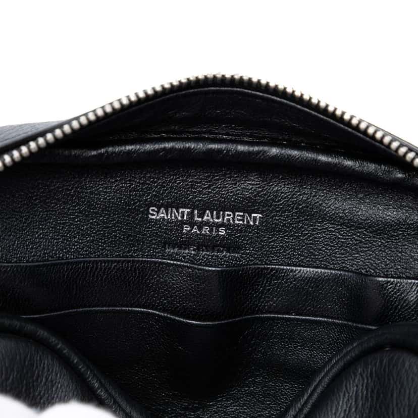 Saint Laurent Mini Embroidered Nappa Love Blogger Camera Bag Black Leather Good condition - Box View