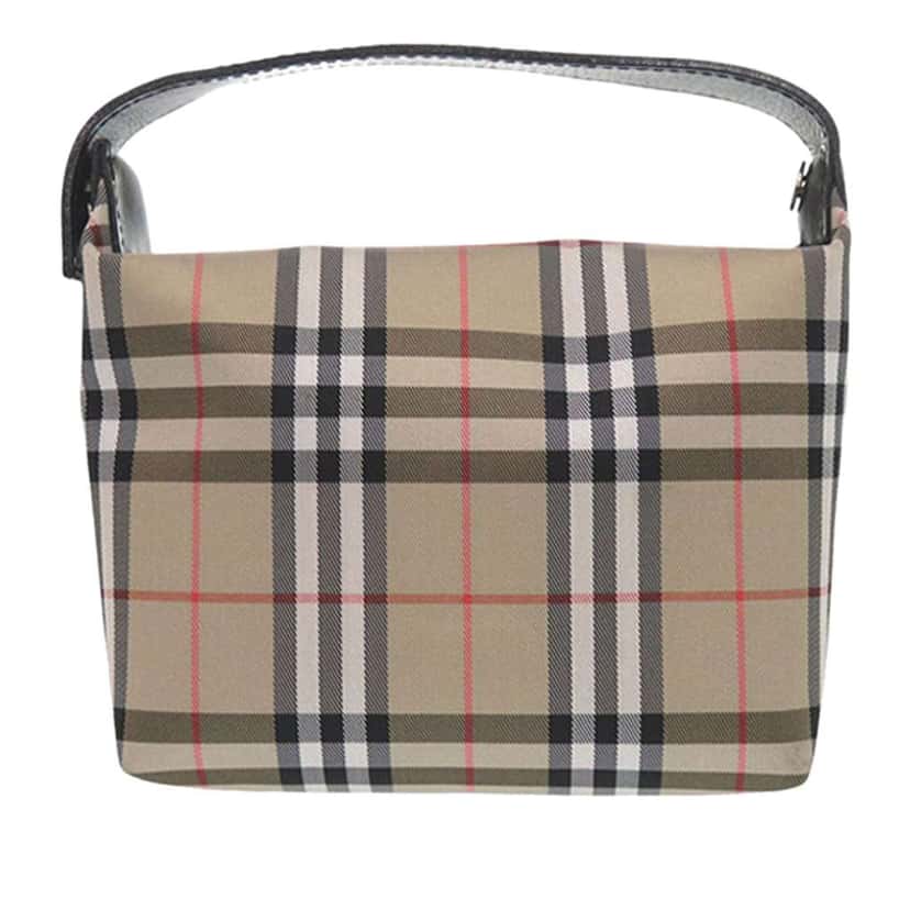 Burberry House Check Nylon Handbag Beige Good condition - Back View