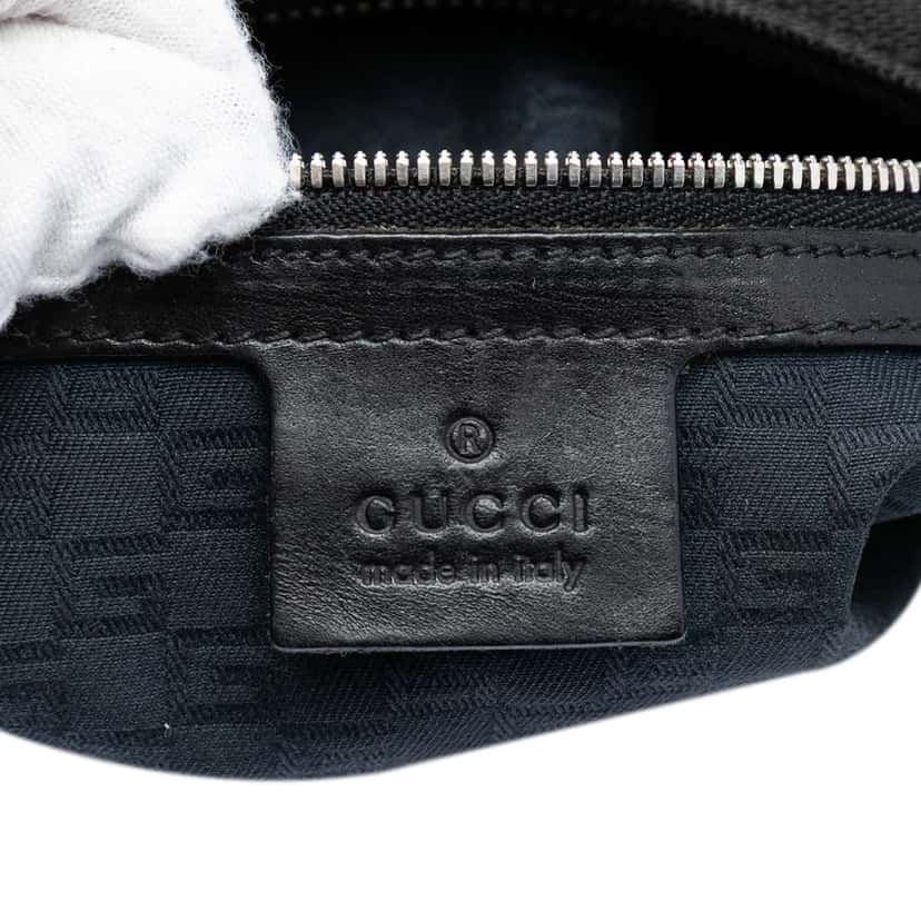 Gucci Canvas Reins Hobo Black Canvas Good condition - Box View