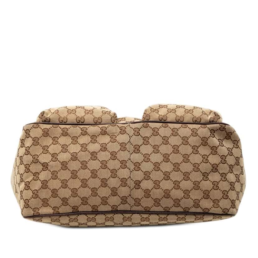 Gucci GG Canvas Web Tote Beige Canvas Good condition - Inside View