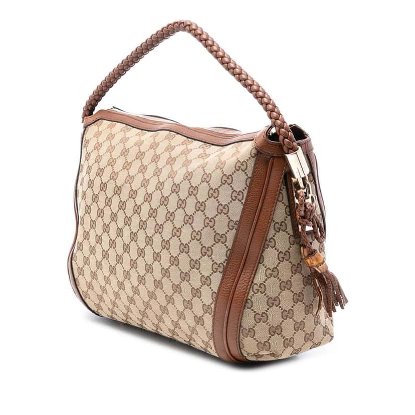 Gucci Medium GG Canvas Bella Shoulder Bag Beige Good condition - Back View