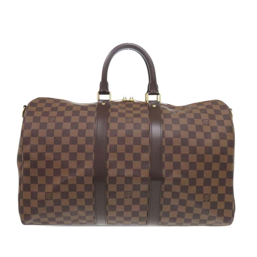 Louis Vuitton Damier Ebene Keepall Bandouliere 45 Brown Good condition - Back View
