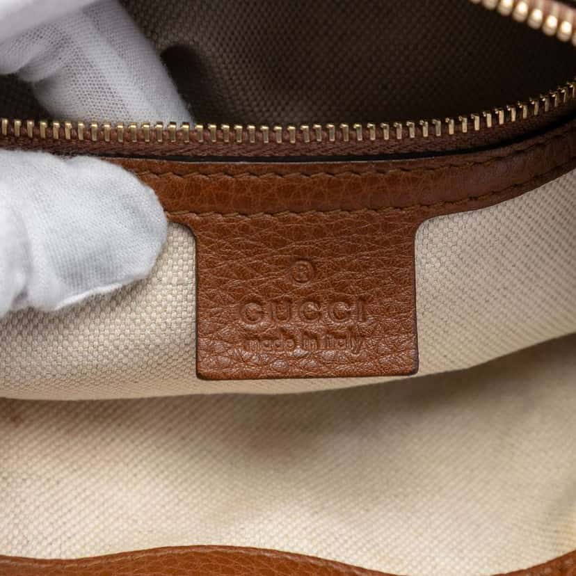 Gucci GG Canvas Bella Convertible Tote Beige Good condition - Box View