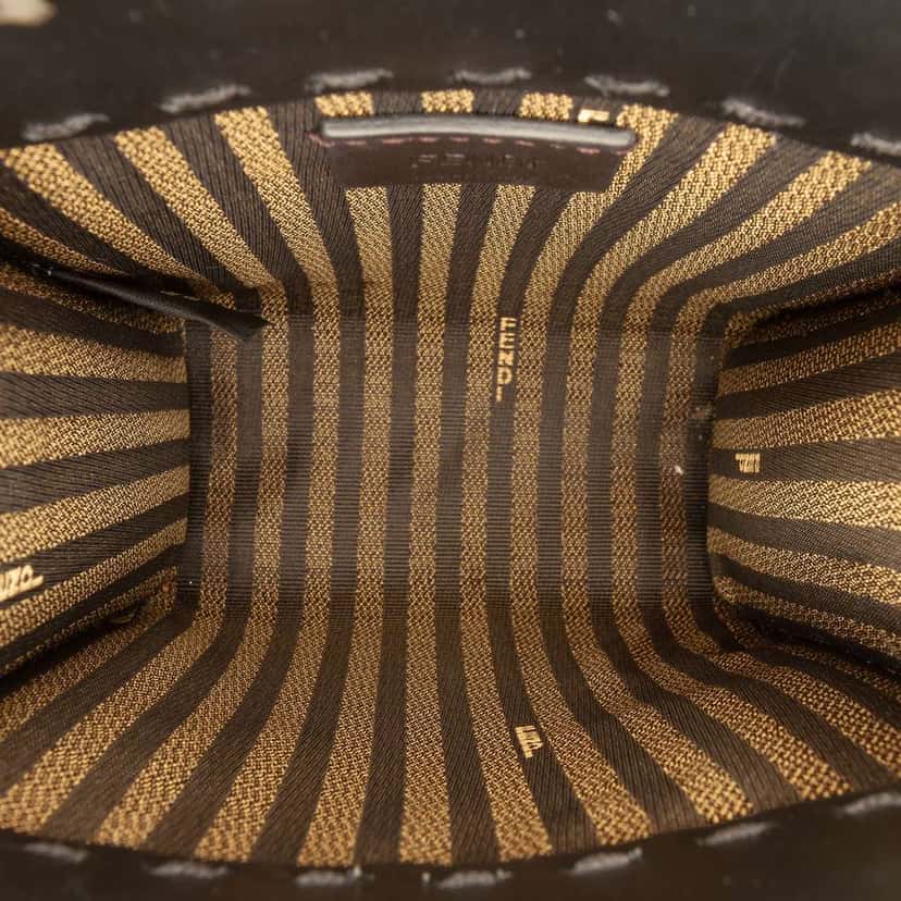 Fendi Mini Leather Sunshine Shopper Tote Black Leather Good condition - Model View