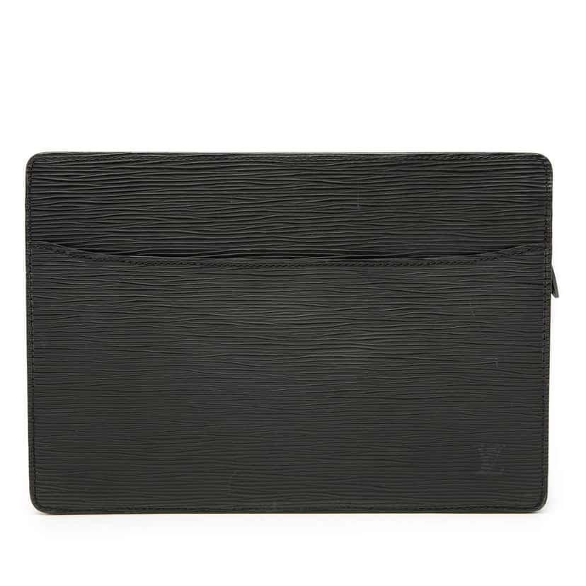 Louis Vuitton Epi Pochette Homme Black Leather Good condition - Front View