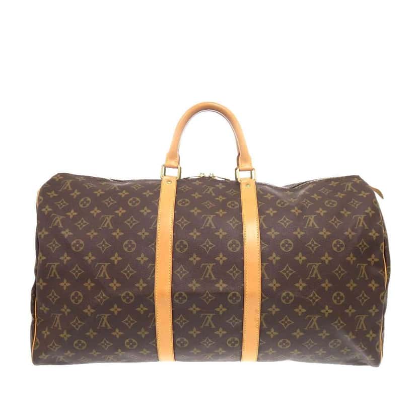 Louis Vuitton Monogram Keepall 55 Brown Good condition - Back View