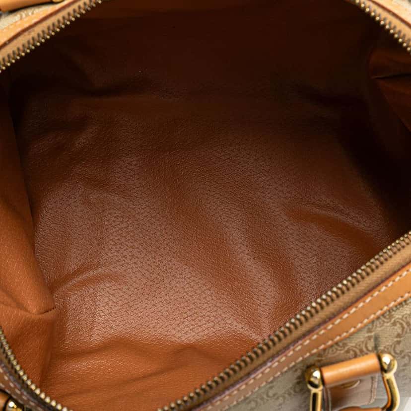 Celine Macadam Coated Canvas Boston Bag Beige Good condition - Model View