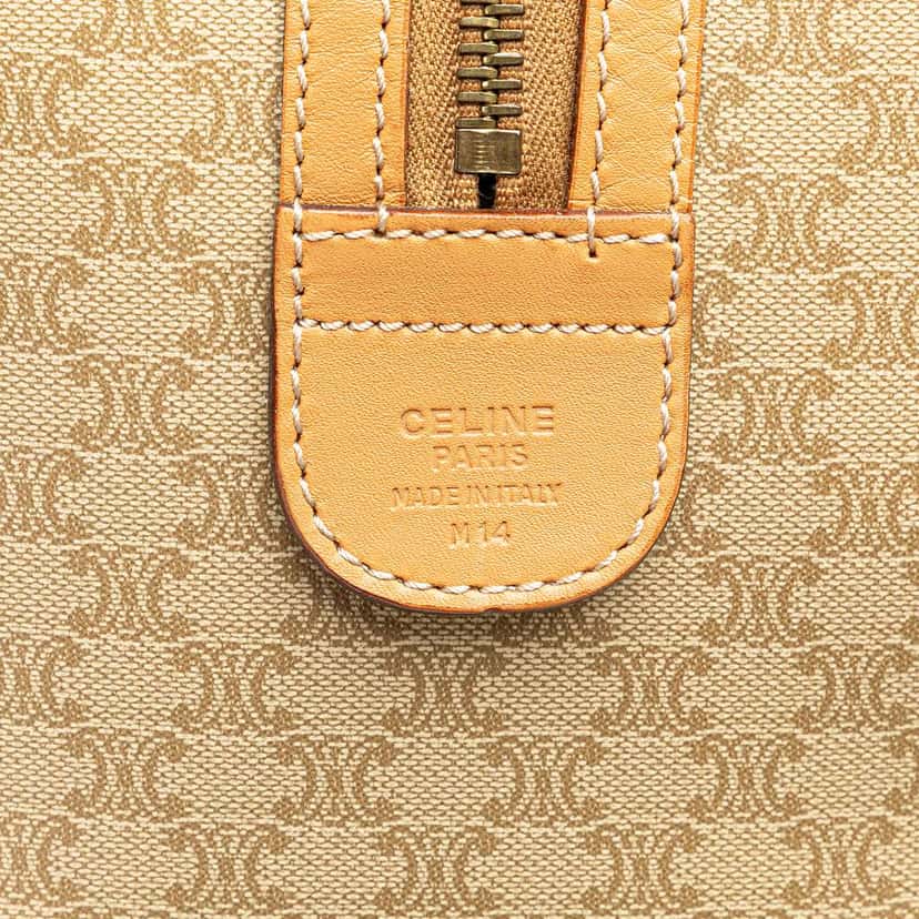 Celine Macadam Coated Canvas Boston Bag Beige Good condition - Box View