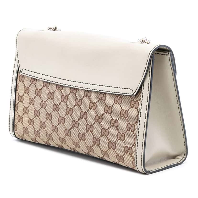 Gucci Medium GG Canvas Emily Shoulder Bag Beige Fair condition - Back View