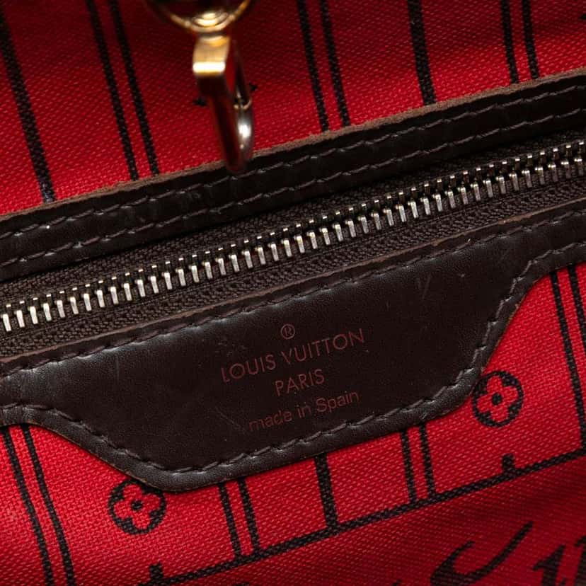 Louis Vuitton Damier Ebene Neverfull MM Brown Good condition - Box View