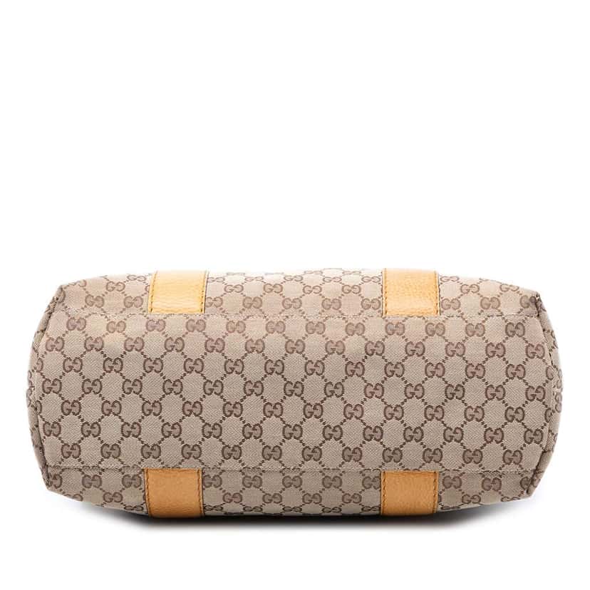 Gucci GG Canvas Bamboo Libeccio Tote Beige Good condition - Inside View