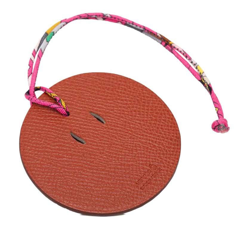 Hermès H Equipe Resin and Leather Bag Charm Red Good condition - Back View