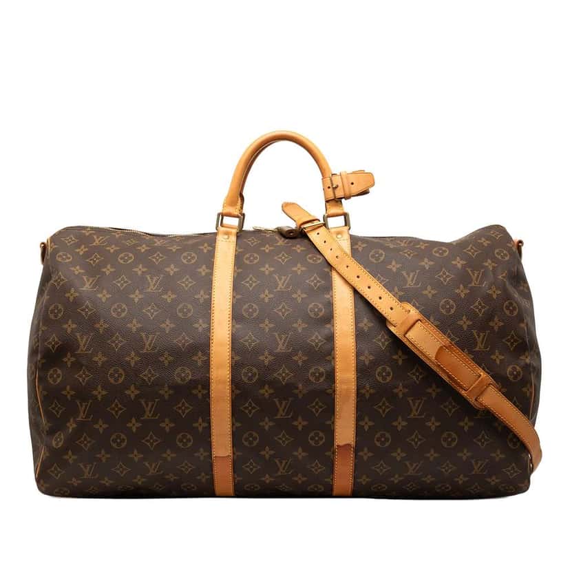 Louis Vuitton Monogram Keepall Bandouliere 60 Brown Good condition - Front View