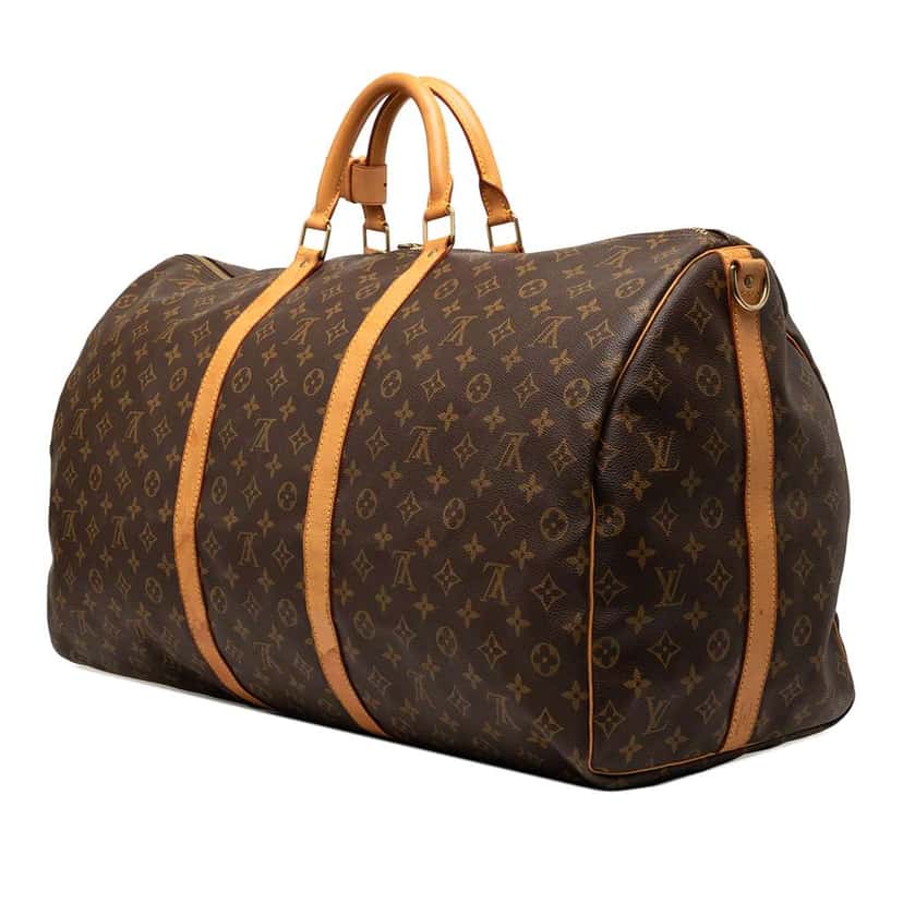 Louis Vuitton Monogram Keepall Bandouliere 60 Brown Good condition - Back View