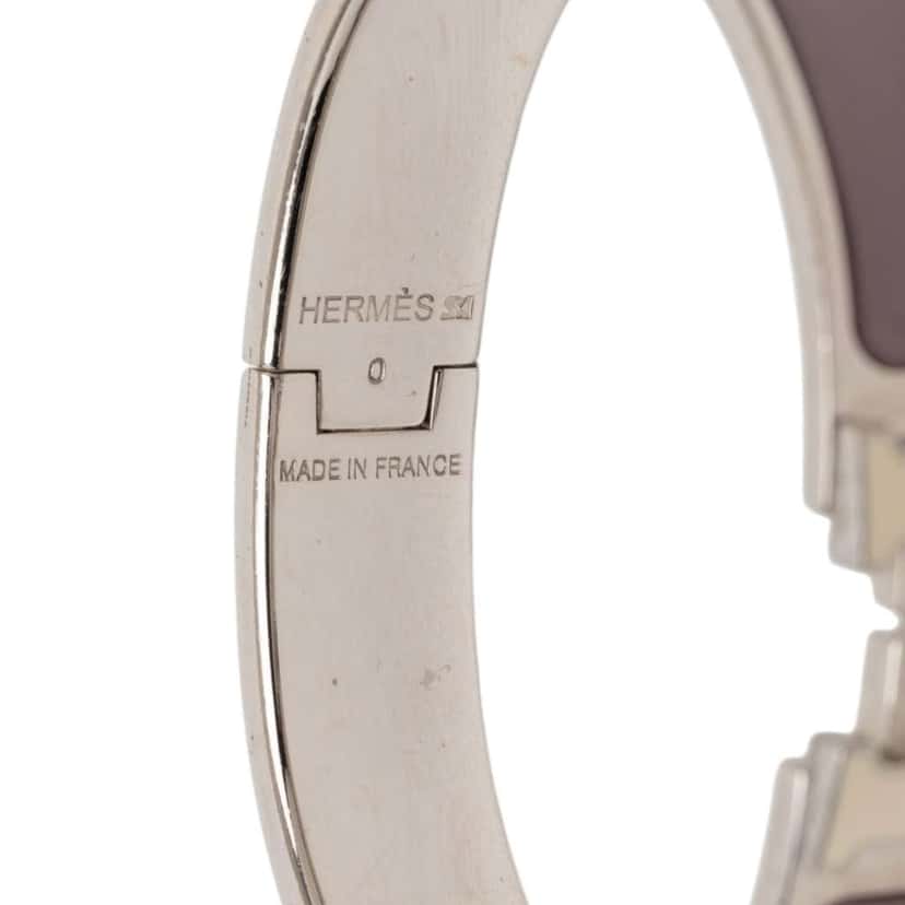 Hermès Narrow Enamel Clic H Bracelet PM Purple Good condition - Model View