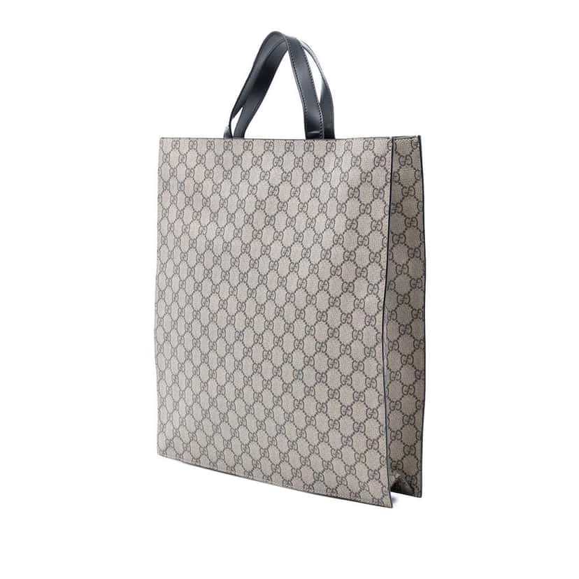 Gucci GG Supreme Web Vertical Satchel Beige Good condition - Back View