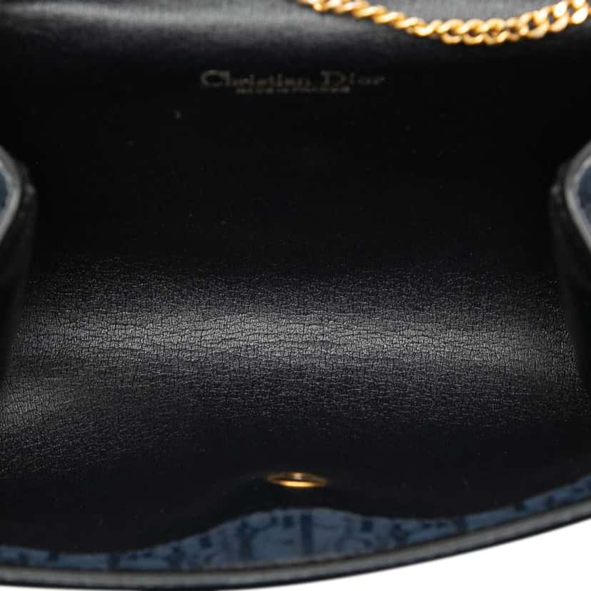 Dior Diorissimo Trotter Canvas Chain Crossbody Blue Canvas Good condition - Model View